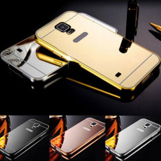 Bumper Samsung Galaxy S5 G900 Aluminiu + Capac Mirror Black foto