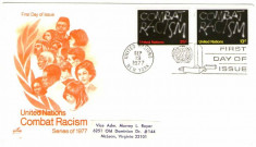 ONU(New York) 1977-16 combat racism, FDC foto