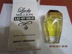 PARFUM TESTER LADY MILLION EAU MY GOLD -80 ML ---SUPER PRET! foto