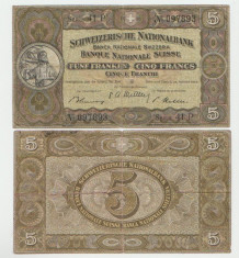 Elvetia 1949 - 5 francs cc foto