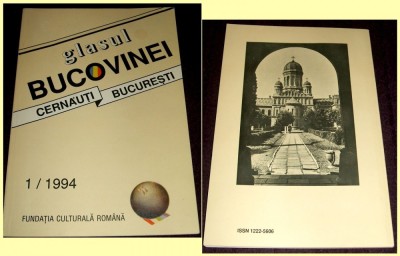 Revista Glasul Bucovinei Nr.1/1994 Cernauti Bucuresti, Fundatia Culturala Romana foto