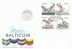 Estonia 1992 - pasari, FDC foto