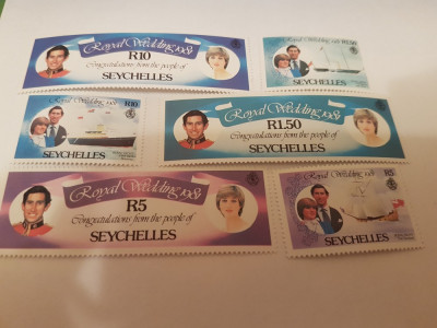 seychelles 1981 nunta regala MNH serie foto