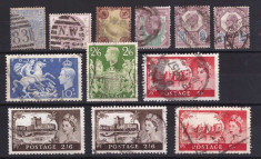 Marea Britanie - lot timbre vechi, stampilate foto