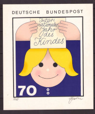 Bundes 1979 An Int. Copilului - grafica timbru sem.+ set FDC-uri foto
