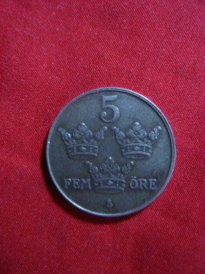 Moneda 5 Ore 1944 Suedia , fier ,cal.f.buna foto