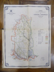 Harta cailor de comunicatie din Judetul Covurlui 1916 foto