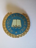 Insigna Revista Jandarmeriei 100,diametrul=20 mm