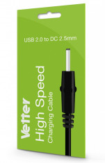 Cablu de incarcare High Speed Vetter 2.5 mm Black foto