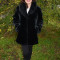 Jacheta moderna , din blana ecologica neagra (Culoare: NEGRU, Marime: 40)