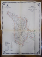 Harta cailor de comunicatie din Judetul Tutova 1916 foto