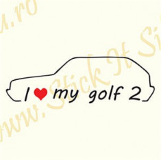 I Love My Volkswagen Golf 2_Tuning Auto_Cod: CST-185_Dim: 15 cm. x 4.8 cm. foto