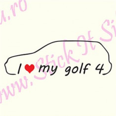 I Love My Volkswagen Golf 4_Tuning Auto_Cod: CST-186_Dim: 15 cm. x 4.9 cm. foto
