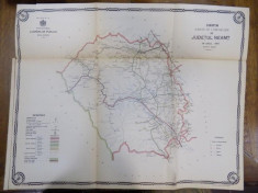 Harta cailor de comunicatie din Judetul Neamt 1915 foto