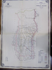 Harta cailor de comunicatie din Judetul Valcea 1916 foto