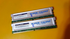 Kit 2GB DDR2 Desktop,1GBx2,Brand Super Talent,800Mhz,PC2-6400,CL5,Radiator(G) foto