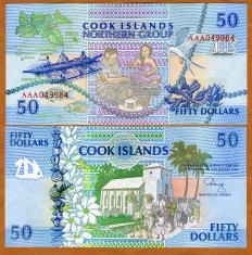 Cook Islands 50 dolari 1992 UNC !! foto