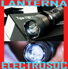 Lanterna electrosoc metalica autoaparare foto