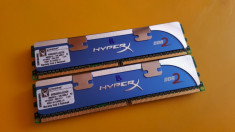 Kit 2GB DDR2 Desktop,1GBx2,Brand Kingston HyperX,800Mhz,PC2-6400,CL4,Radiator(B) foto