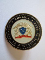 Insigna S.P.P.-Serviciul de protectie si paza,diametrul=20 mm foto