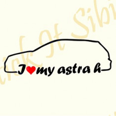 I Love My Opel Astra H_Tuning Auto_Cod: CST-207_Dim: 15 cm. x 5.2 cm. foto