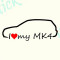 I Love My Volkswagen Golf 4 MK4_Tuning Auto_Cod: CST-206_Dim: 15 cm. x 5.9