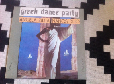 GREEK DANCE PARTY ANGELA ZILLIA NANOS DUO DISC VINYL LP MUZICA greceasca USOARA foto