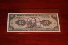 Ecuador 100 sucres 1993 SPECIMEN UNC !! RAR foto