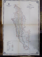 Harta cailor de comunicatie din Judetul Tecuci 1916 foto
