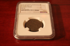 ROMANIA PATTERN / PROBA MONETARA 5 BANI 1867 NICKEL ! GRADATA NGC CU CERTIFICAT foto