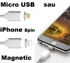 Cablu Incarcare Magnetic 1m Moizen M2 Micro USB Android sau iPhone foto
