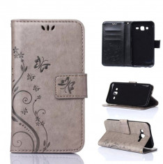 Husa Samsung Galaxy J5(2015) J500 J500F Carte Toc Flip Vintage-Leather-Case foto