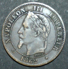 Franta 2 centimes 1862 foto