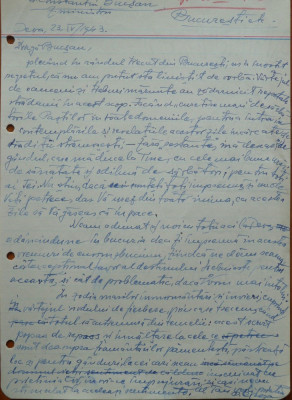 Scrisoare olografa a lui Petru Groza catre Constantin Bucsan, 1943 foto