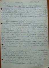 Scrisoare olografa a lui Petru Groza catre Pasca Vasile, Batalionul 7 Transmisiuni , 1943