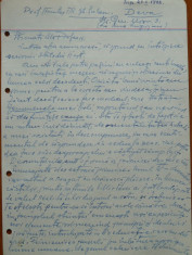 Scrisoare olografa Petru Groza catre Gh. Serban , Deva , 1942 foto
