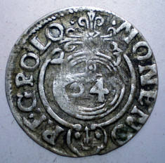 G.327 POLONIA SIGISMUND III VASA 3 POLKER 1621 ARGINT 1,1g foto