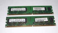 Kit 2 x 2 Gb Ram DDR2 / 800 Mhz Samsung / PC2-6400U dual chanell (6C) foto
