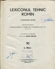 LICHIDARE-Lexiconul tehnic roman : vol. 10 - Autor : Remus Radulet - 104493 foto