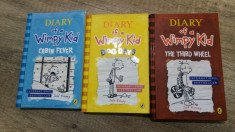 Jurnalul unui pusti/ Diary of a wimpy kid - Jeff Kinney/ 3 volume in lb. engleza foto