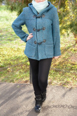 Jachete de toamna-iarna, moderne, de culoare turcoaz (Culoare: TURCOAZ, Marime: L-40) foto