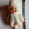 pisicuta de plush monchhichi alba