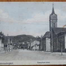 Petrosani ; Strada Bisericii , circulata , 1910