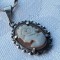 Medalion argint CAMEE 1900 AUSTRIA finut SUPERB delicat SPLENDID + Lant argint