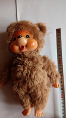 maimutica monchhichi de plush maro deschis foto