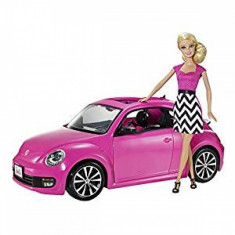 Papusa Barbie cu masina WV Beatle - OKAZIE foto