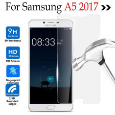 Samsung A5 2017 - Pachet Husa Silicon Transparenta si Folie Sticla Securizata foto