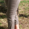 Pantaloni trei-sferturi masuri mari din bumbac (Culoare: BEJ, Marime: 50)
