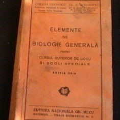 ELEMENTE DE BIOLOGIE GENERALA - C. VERNESCU - DR. C. BOGOESCU