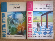 Lucian Blaga - Poezii * Proza autobiografica {2 volume} foto